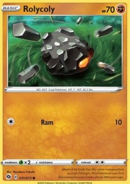 Rolycoly [Reverse Holo] Pokemon Champion's Path #31/73