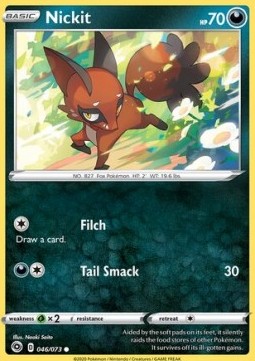 Nickit [Reverse Holo] Pokemon Champion's Path #46/73