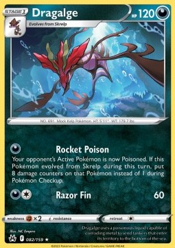 Dragalge [Reverse Holo] Pokemon Crown Zenith #82/159