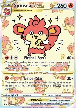 Simisear VSTAR Pokemon Crown Zenith #GG37/159