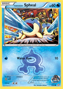 Team Aqua's Spheal [Reverse Holo] Pokemon Double Crisis #3/34
