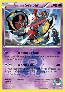 Team Aqua's Seviper [Reverse Holo] Pokemon Double Crisis #9/34