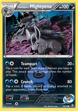 Team Aqua's Mightyena Pokemon Double Crisis #18/34