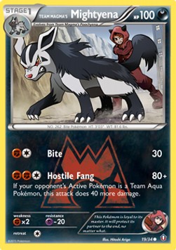 Team Magma's Mightyena Pokemon Double Crisis #19/34