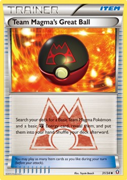 Team Magma's Great Ball Pokemon Double Crisis #31/34