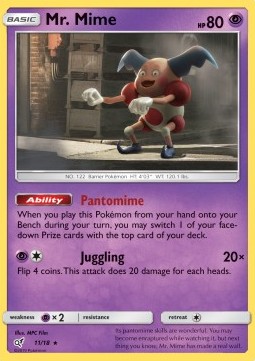 Mr. Mime Pokemon Detective Pikachu #11/18