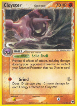 Cloyster Pokemon Dragon Frontiers #14/101