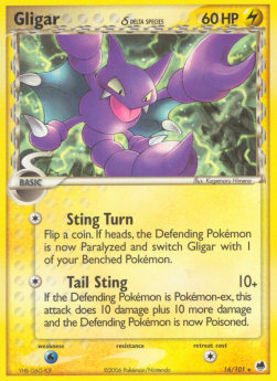 Gligar [Reverse Holo] Pokemon Dragon Frontiers #16/101