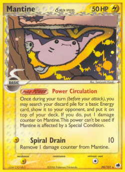 Mantine [Reverse Holo] Pokemon Dragon Frontiers #20/101