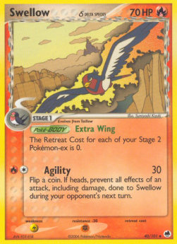 Swellow [Reverse Holo] Pokemon Dragon Frontiers #40/101