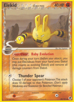 Elekid [Reverse Holo] Pokemon Dragon Frontiers #48/101