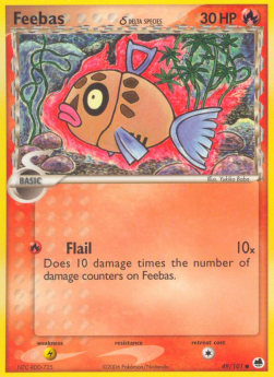 Feebas [Reverse Holo] Pokemon Dragon Frontiers #49/101