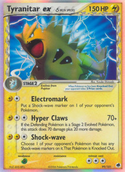 Tyranitar EX Pokemon Dragon Frontiers #99/101