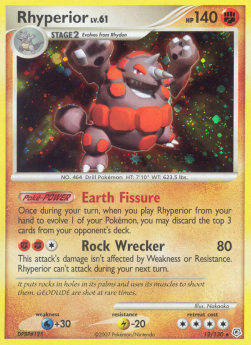 Rhyperior [Reverse Holo] Pokemon Diamond & Pearl #12/130
