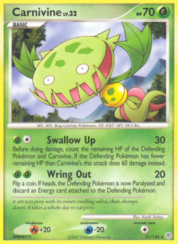 Carnivine [Reverse Holo] Pokemon Diamond & Pearl #21/130