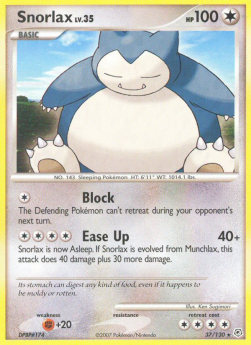 Snorlax [Reverse Holo] Pokemon Diamond & Pearl #37/130