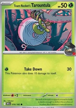 Team Rocket's Tarountula Pokemon Destined Rivals #19/182