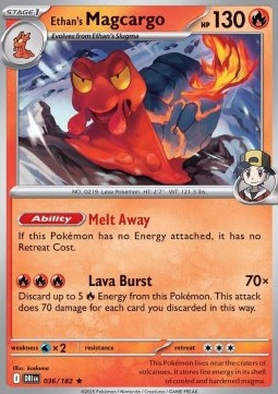 Ethan's Magcargo [Cosmos Holo] Pokemon Destined Rivals #36/182