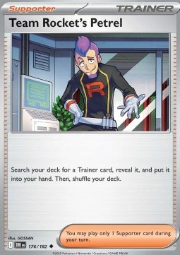 Team Rocket's Petrel [Reverse Holo] Pokemon Destined Rivals #176/182