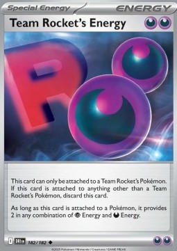 Team Rocket's Energy [Reverse Holo] Pokemon Destined Rivals #182/182