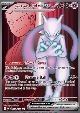 Team Rocket's Mewtwo ex Pokemon Destined Rivals #213/182