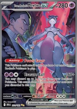 Team Rocket's Mewtwo ex Pokemon Destined Rivals #231/182