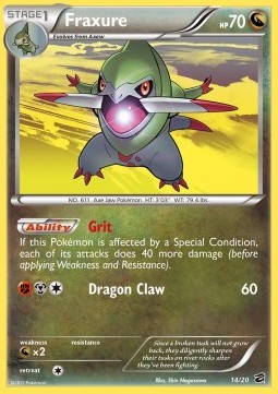 Fraxure Pokemon Dragon Vault #14/20