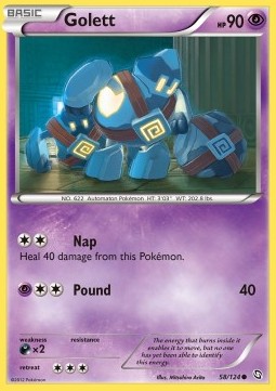 Golett Pokemon Dragons Exalted #58/124