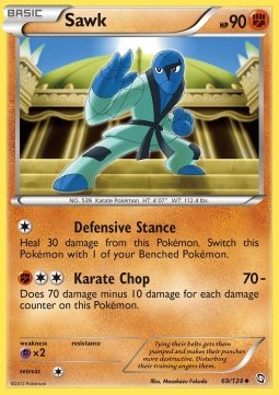 Sawk [Reverse Holo] Pokemon Dragons Exalted #69/124
