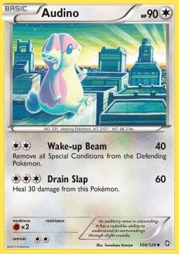 Audino [Reverse Holo] Pokemon Dragons Exalted #108/124