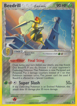 Beedrill Pokemon Delta Species #1/113