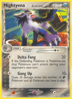 Mightyena [Reverse Holo] Pokemon Delta Species #24/113