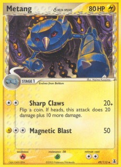 Metang [Reverse Holo] Pokemon Delta Species #49/113