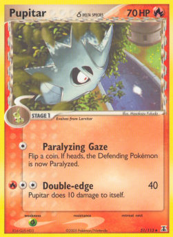 Pupitar [Reverse Holo] Pokemon Delta Species #51/113
