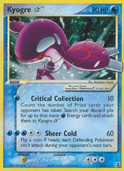 Kyogre [Gold Star] Pokemon Delta Species #112/113