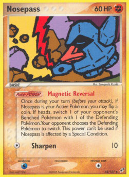 Nosepass [Reverse Holo] Pokemon Deoxys #42/107