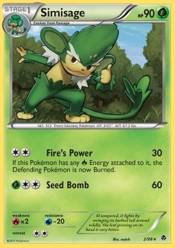 Simisage [Reverse Holo] Pokemon Emerging Powers #2/98