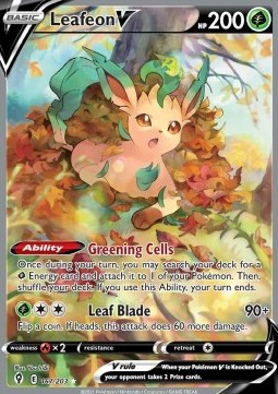 Leafeon V Pokemon Evolving Skies #167/203
