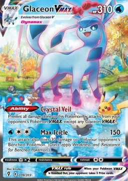 Glaceon VMAX Pokemon Evolving Skies #209/203