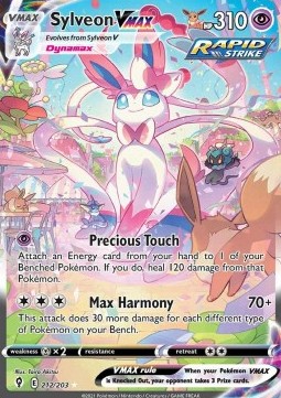 Sylveon VMAX Pokemon Evolving Skies #212/203