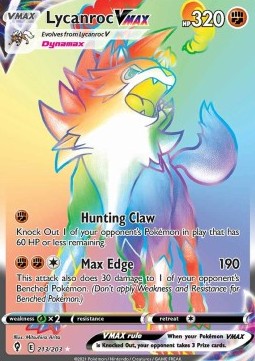Lycanroc VMAX Pokemon Evolving Skies #213/203