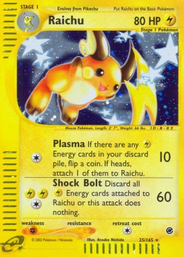 Raichu [Reverse Holo] Pokemon Expedition #25