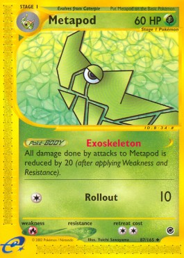 Metapod [Reverse Holo] Pokemon Expedition #87
