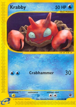 Krabby [Reverse Holo] Pokemon Expedition #115