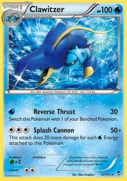 Clawitzer [Reverse Holo] Pokemon Furious Fists #24/111