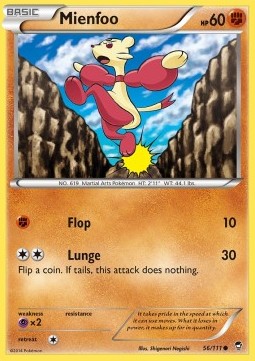 Mienfoo Pokemon Furious Fists #56/111