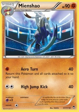 Mienshao [Reverse Holo] Pokemon Furious Fists #57/111