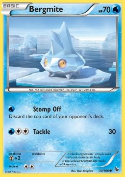 Bergmite Pokemon Flashfire #30/106