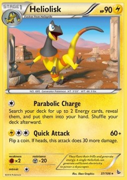 Heliolisk [Cracked Ice] Pokemon Flashfire #37/106