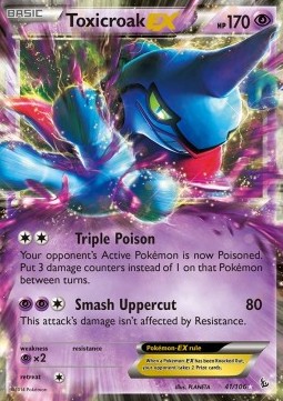 Toxicroak EX Pokemon Flashfire #41/106